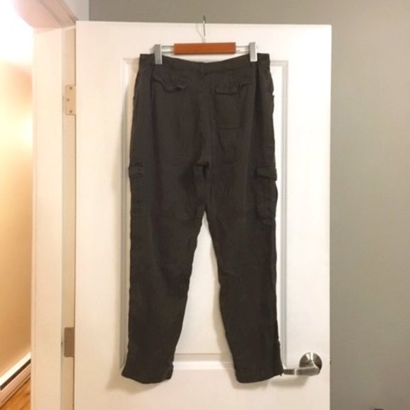 Velvet Heart Dark Olive Green Tencel Cargo Style Pants - Picture 2 of 6